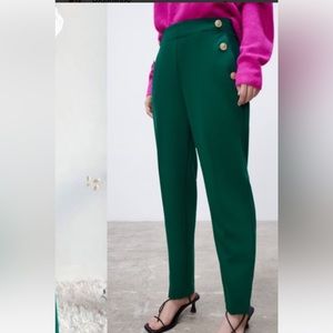 Zara hunter green trousers